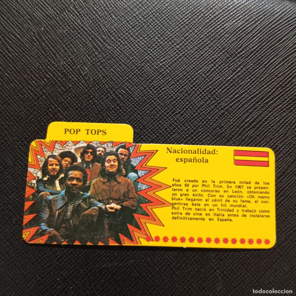 Coleccionismo Cromos antiguos: POP TOPS BIMBO 1972 CROMO - DISCOGRAFIA - A68 PG496
