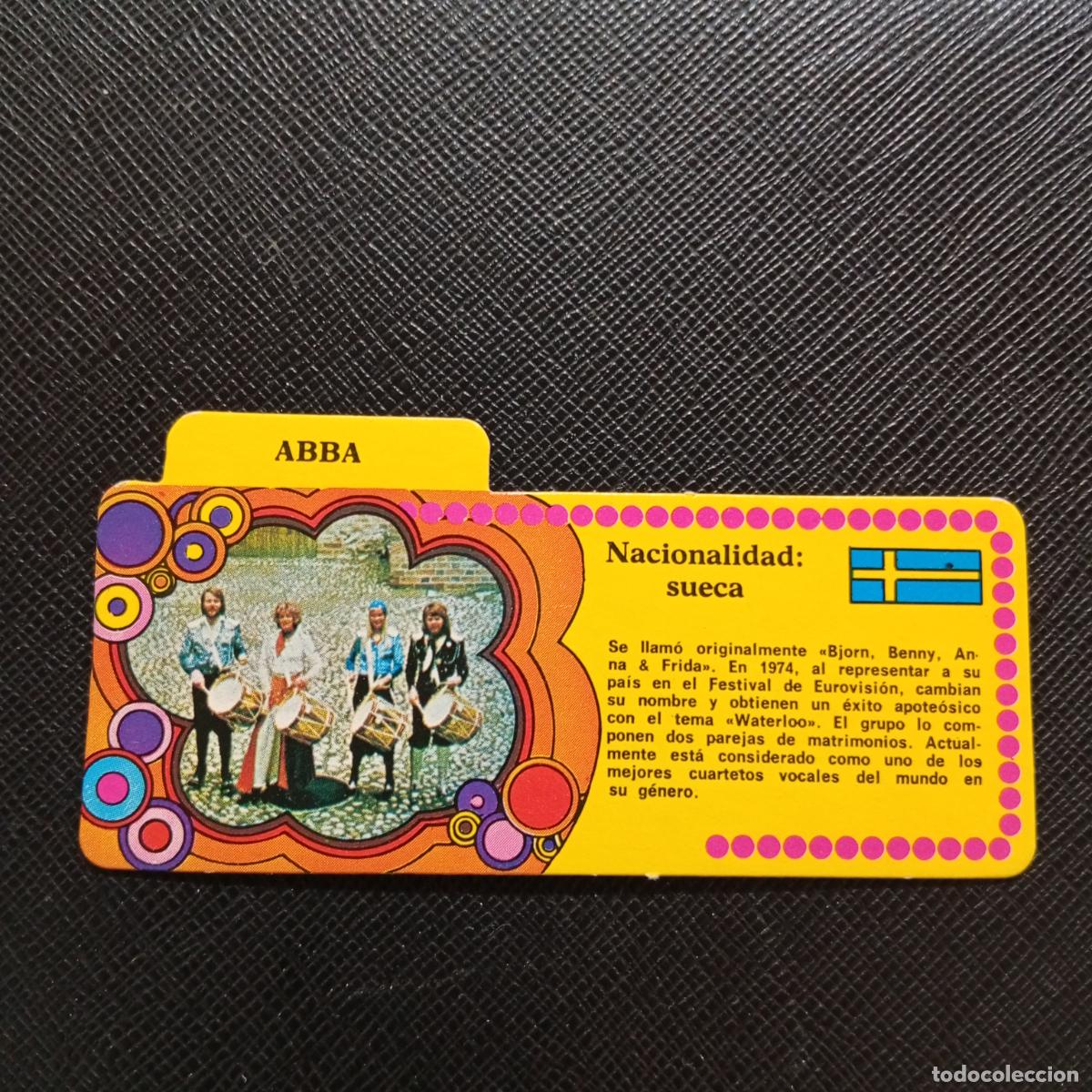 Coleccionismo Cromos antiguos: ABBA BIMBO 1972 CROMO - DISCOGRAFIA - A164 PG1