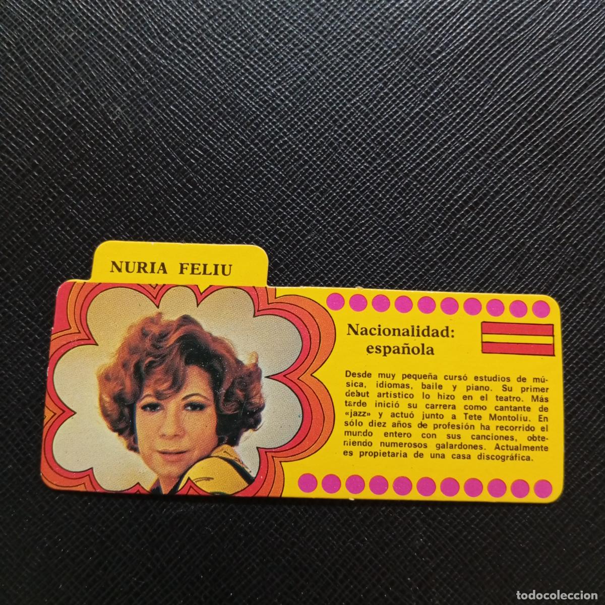 Coleccionismo Cromos antiguos: NURIA FELIU BIMBO 1972 CROMO - DISCOGRAFIA - A164 PG2