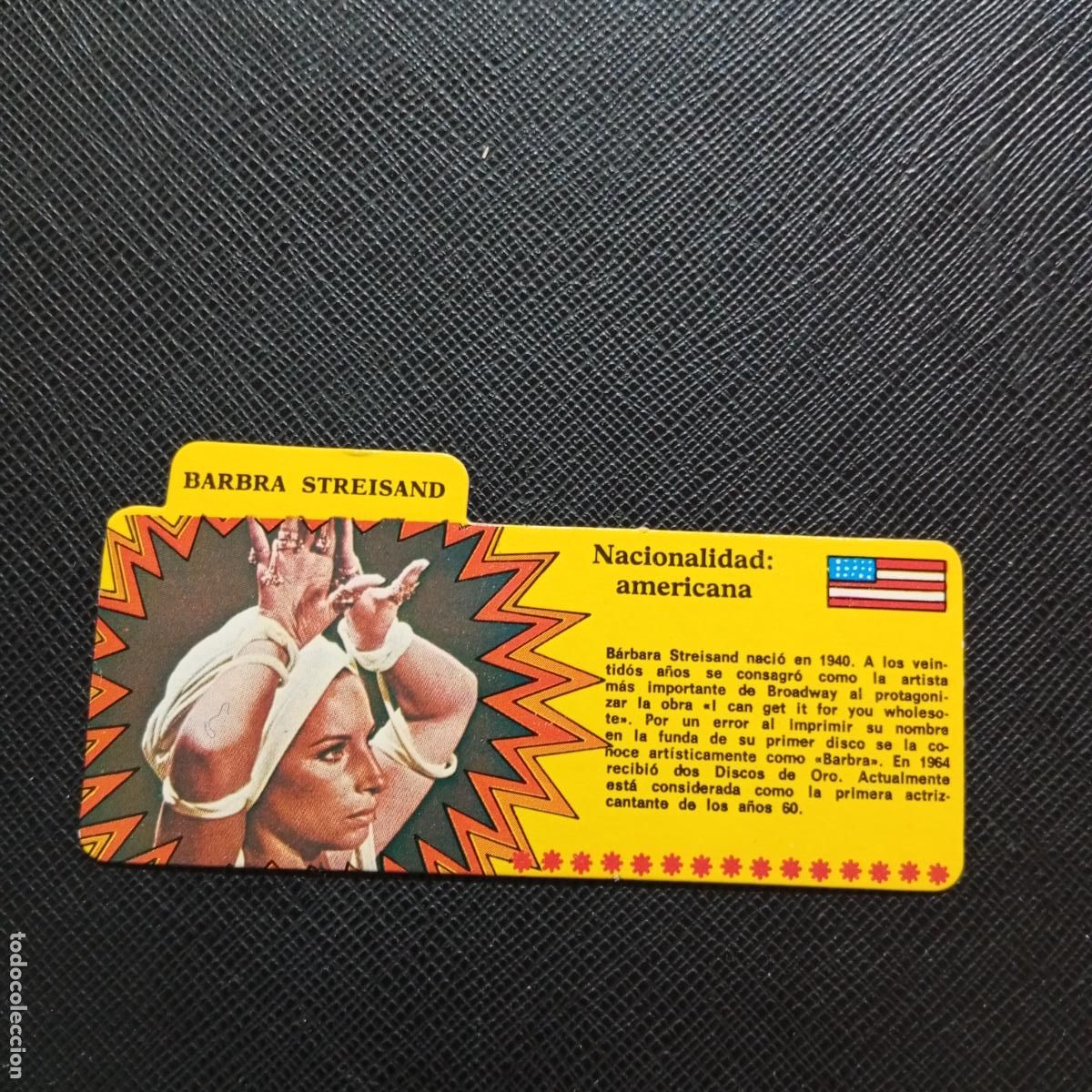 Coleccionismo Cromos antiguos: BARBRA STREISAND BIMBO 1972 CROMO - DISCOGRAFIA - A164 PG6