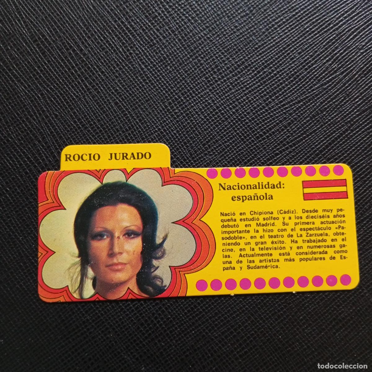 Coleccionismo Cromos antiguos: ROCIO JURADO BIMBO 1972 CROMO - DISCOGRAFIA - A164 PG6