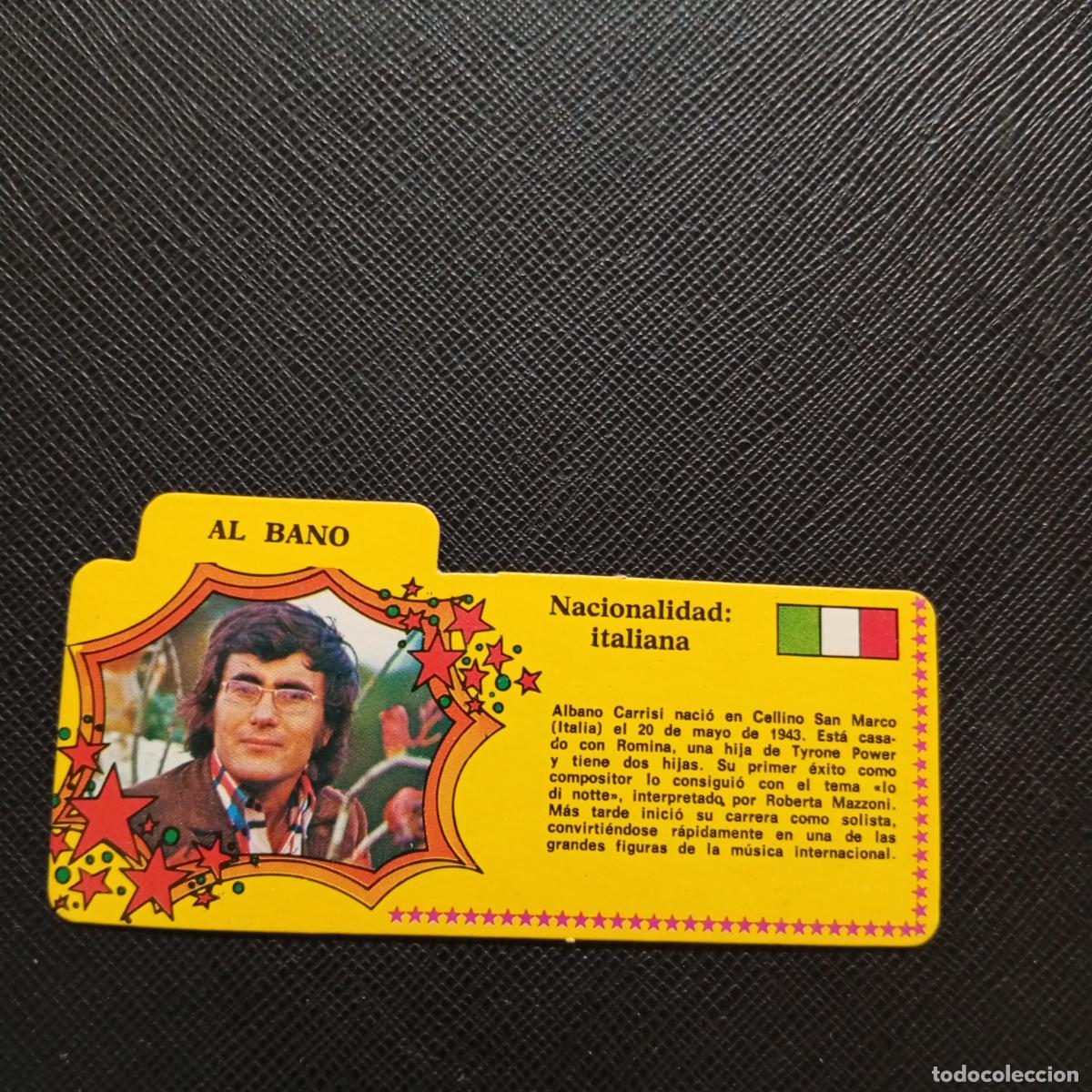Colecionismo Cromos antigos: AL BANO BIMBO 1972 CROMO - DISCOGRAFIA - A164 PG6