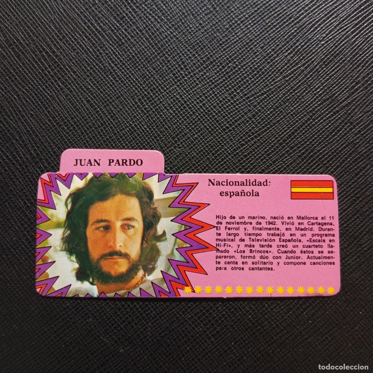 Coleccionismo Cromos antiguos: JUAN PARDO BIMBO 1972 CROMO - DISCOGRAFIA - A164 PG14