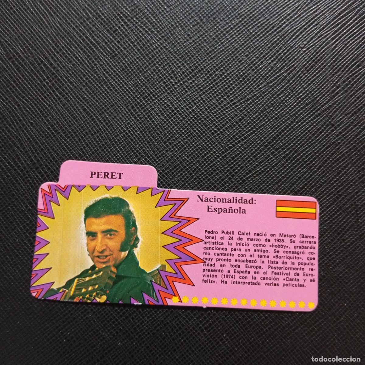 Coleccionismo Cromos antiguos: PERET BIMBO 1972 CROMO - DISCOGRAFIA - A164 PG15