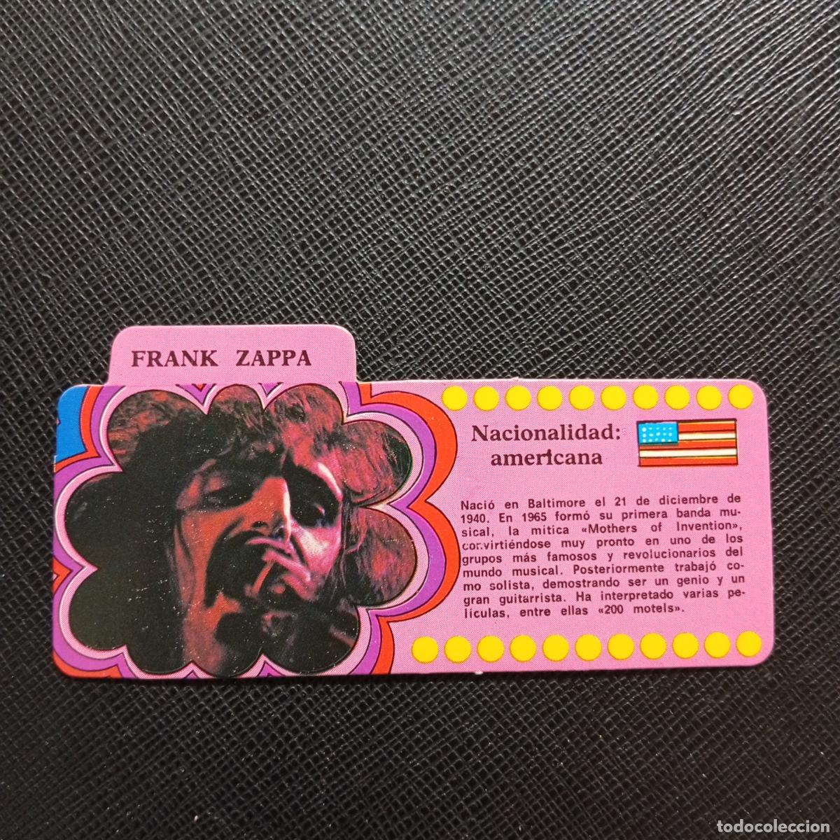 Coleccionismo Cromos antiguos: FRANK ZAPPA BIMBO 1972 CROMO - DISCOGRAFIA - A164 PG17