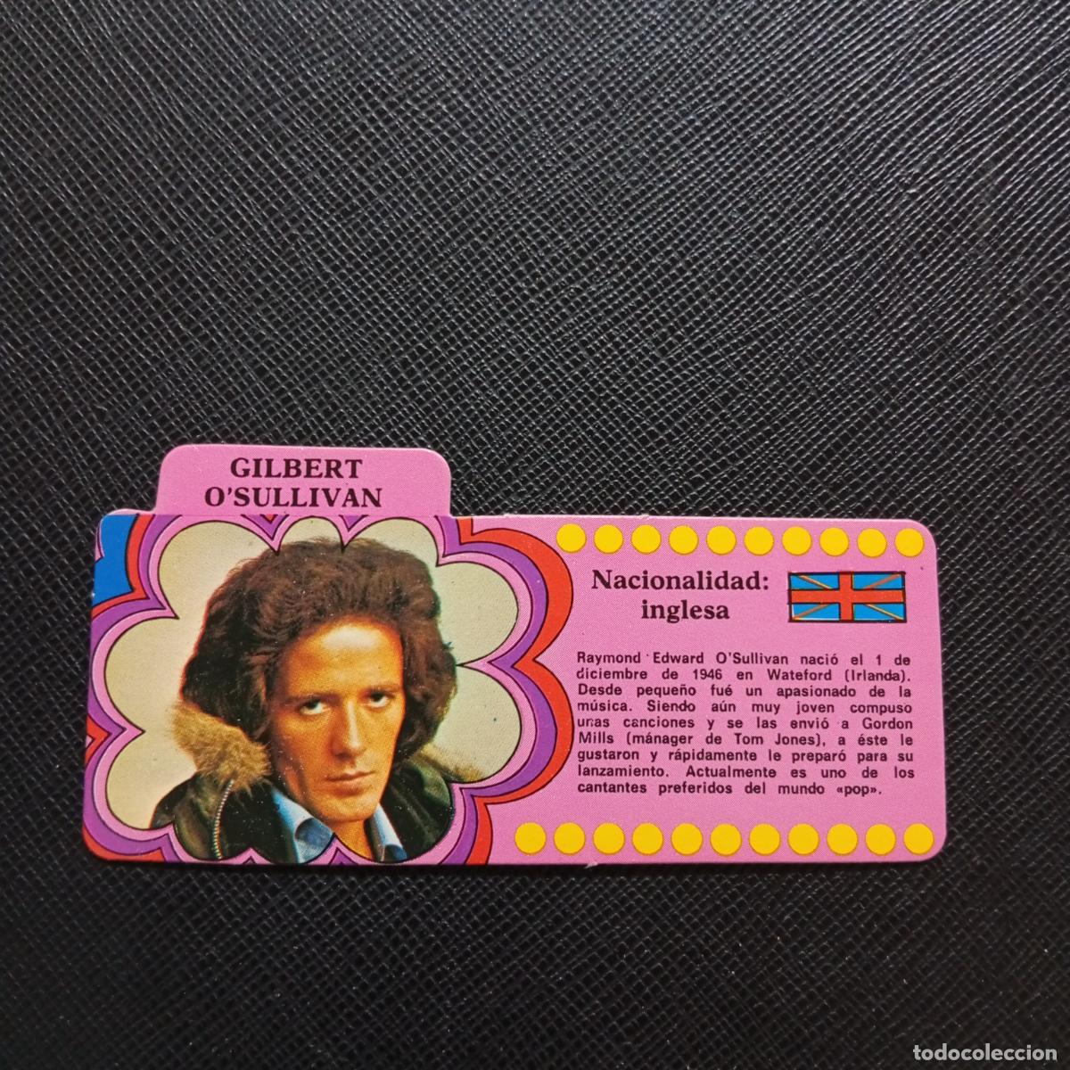 Coleccionismo Cromos antiguos: GILBERT O SULLIVAN BIMBO 1972 CROMO - DISCOGRAFIA - A164 PG19