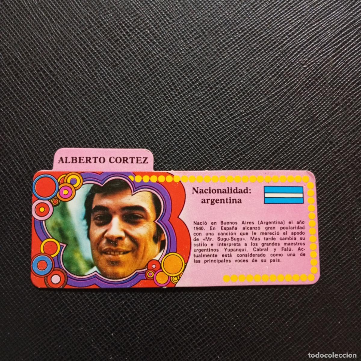 Coleccionismo Cromos antiguos: ALBERTO CORTEZ BIMBO 1972 CROMO - DISCOGRAFIA - A164 PG20