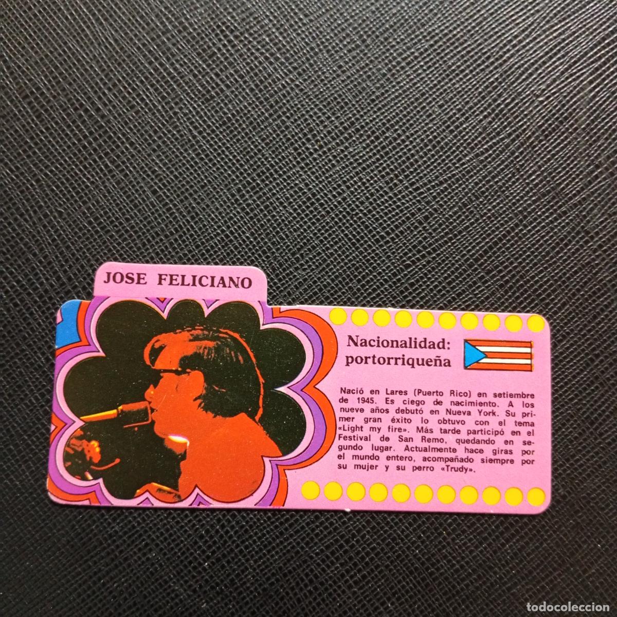 Coleccionismo Cromos antiguos: JOSE FELICIANO BIMBO 1972 CROMO - DISCOGRAFIA - A164 PG22