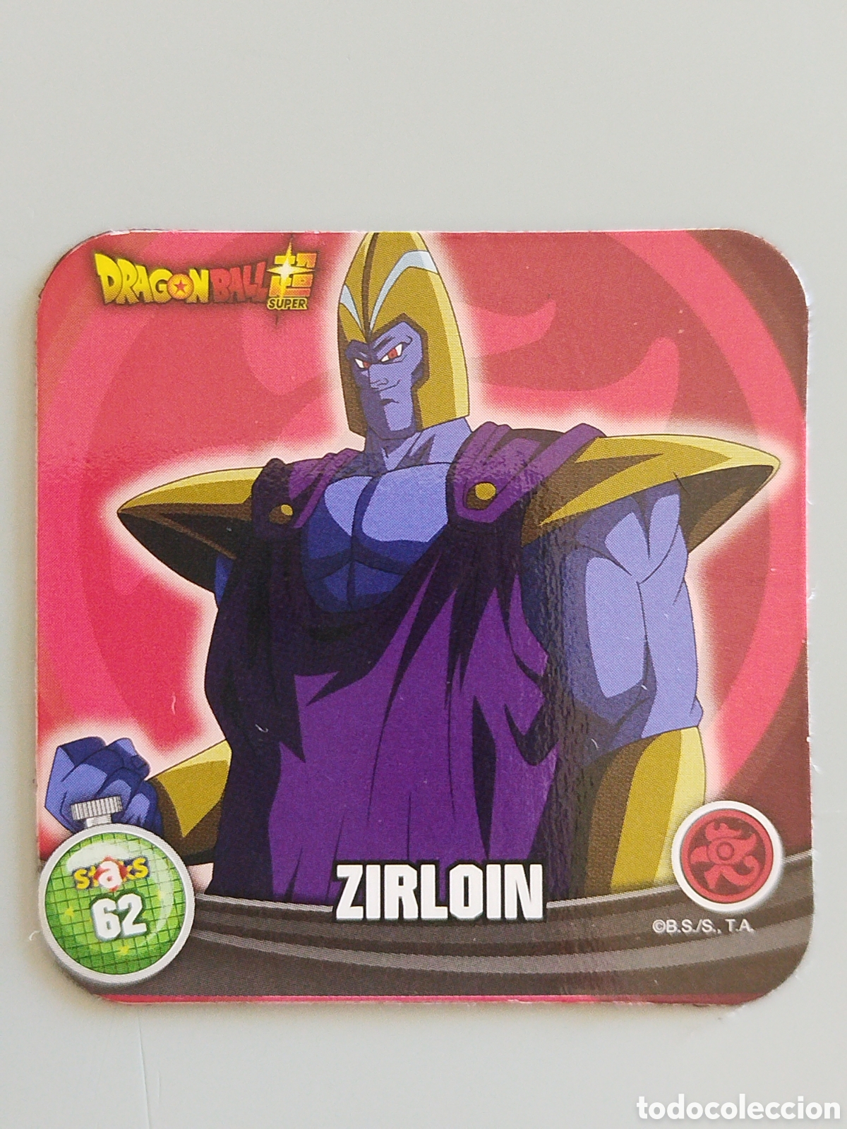 Coleccionismo Cromos antiguos: STAKS DRAGON BALL Z - ZIRLOIN - N&ordm; 062 / 62 - PANINI - IMAN (N7B1)