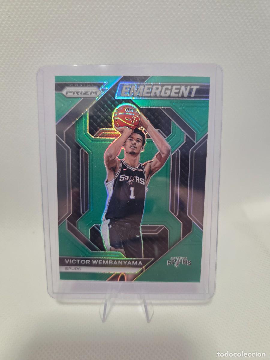 Coleccionismo Cromos antiguos: 2023 Panini Prizm Emergent #12 Victor Wembanyama Green Prizm