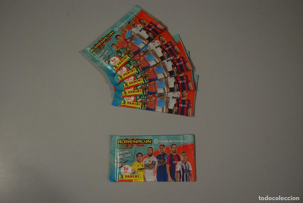Coleccionismo Cromos antiguos: LOTE 5 SOBRES SIN ABRIR ADRENALYN XL LIGA SANTANDER 2020-2021 + UNO DE REGALO