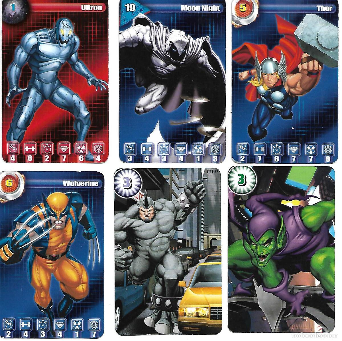 Coleccionismo cromos antiguos: 20 FICHAS DE MARVEL DIVERSOS TIPOS - Foto 2