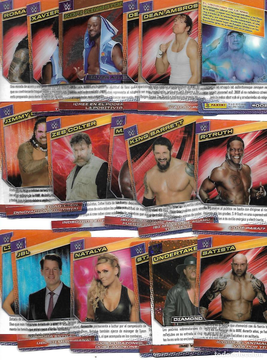 Coleccionismo Cromos antiguos: PEQUE&Ntilde;A COLECCION DE 24 FICHAS DE LUCHADORES 2015 VER FOTOS