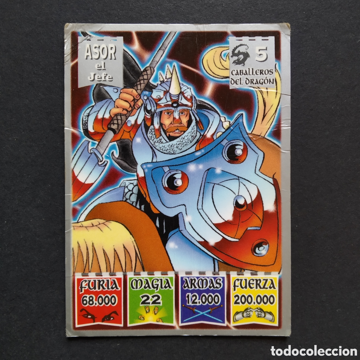 Coleccionismo Cromos antiguos: CROMO - N&ordm; 05 - ASOR EL JEFE - CABALLEROS DEL DRAG&Oacute;N - KAOS, THE LEGEND - BOLLYCAO