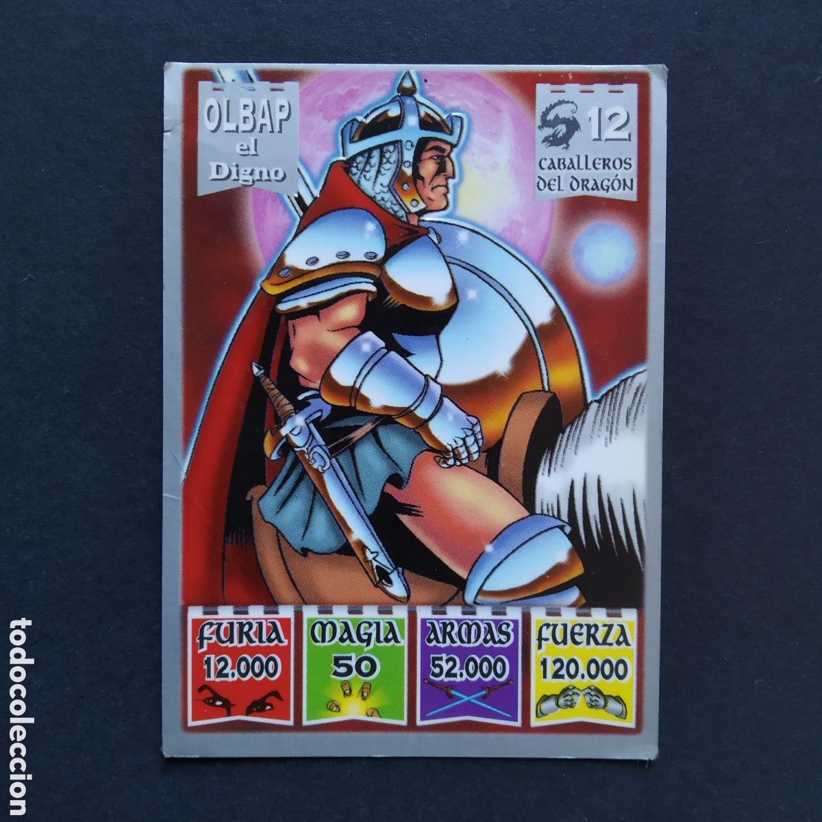 Coleccionismo Cromos antiguos: CROMO - N&ordm; 12 - OLBAP EL DIGNO - CABALLEROS DEL DRAG&Oacute;N - KAOS, THE LEGEND - BOLLYCAO
