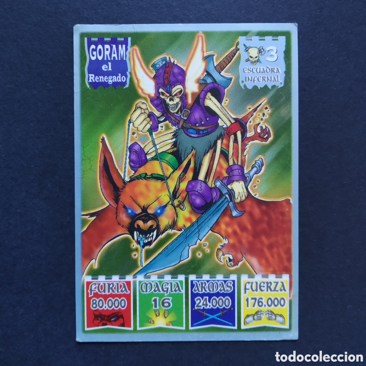 Coleccionismo Cromos antiguos: CROMO - N&ordm; 03 - GORAM EL RENEGADO - ESCUADRA INFERNAL - KAOS, THE LEGEND - BOLLYCAO
