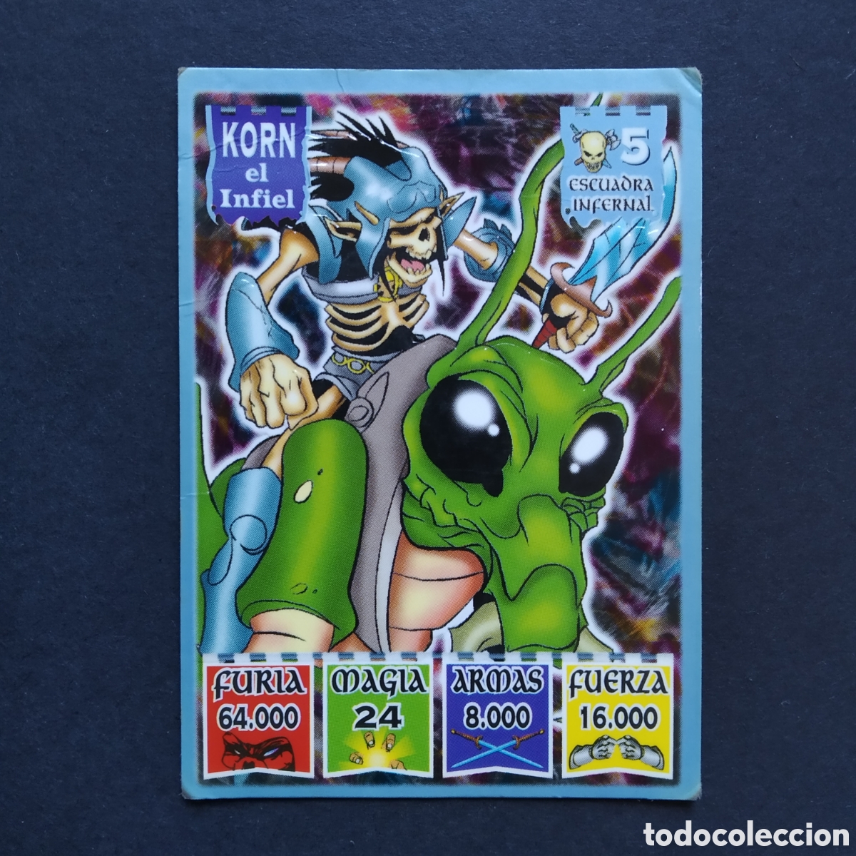 Coleccionismo Cromos antiguos: CROMO - N&ordm; 05 - KORN EL INFIEL - ESCUADRA INFERNAL - KAOS, THE LEGEND - BOLLYCAO