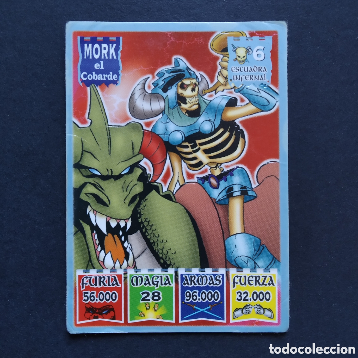 Coleccionismo Cromos antiguos: CROMO - N&ordm; 06 - MORK EL COBARDE - ESCUADRA INFERNAL - KAOS, THE LEGEND - BOLLYCAO