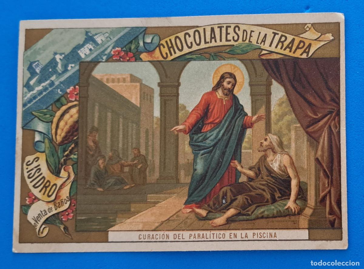 Coleccionismo Cromos antiguos: CHOCOLATES DE LA TRAPA - SAN ISIDRO - VENTA DE BA&Ntilde;OS - CURACI&Oacute;N DEL PARAL&Iacute;TICO EN LA PISCINA