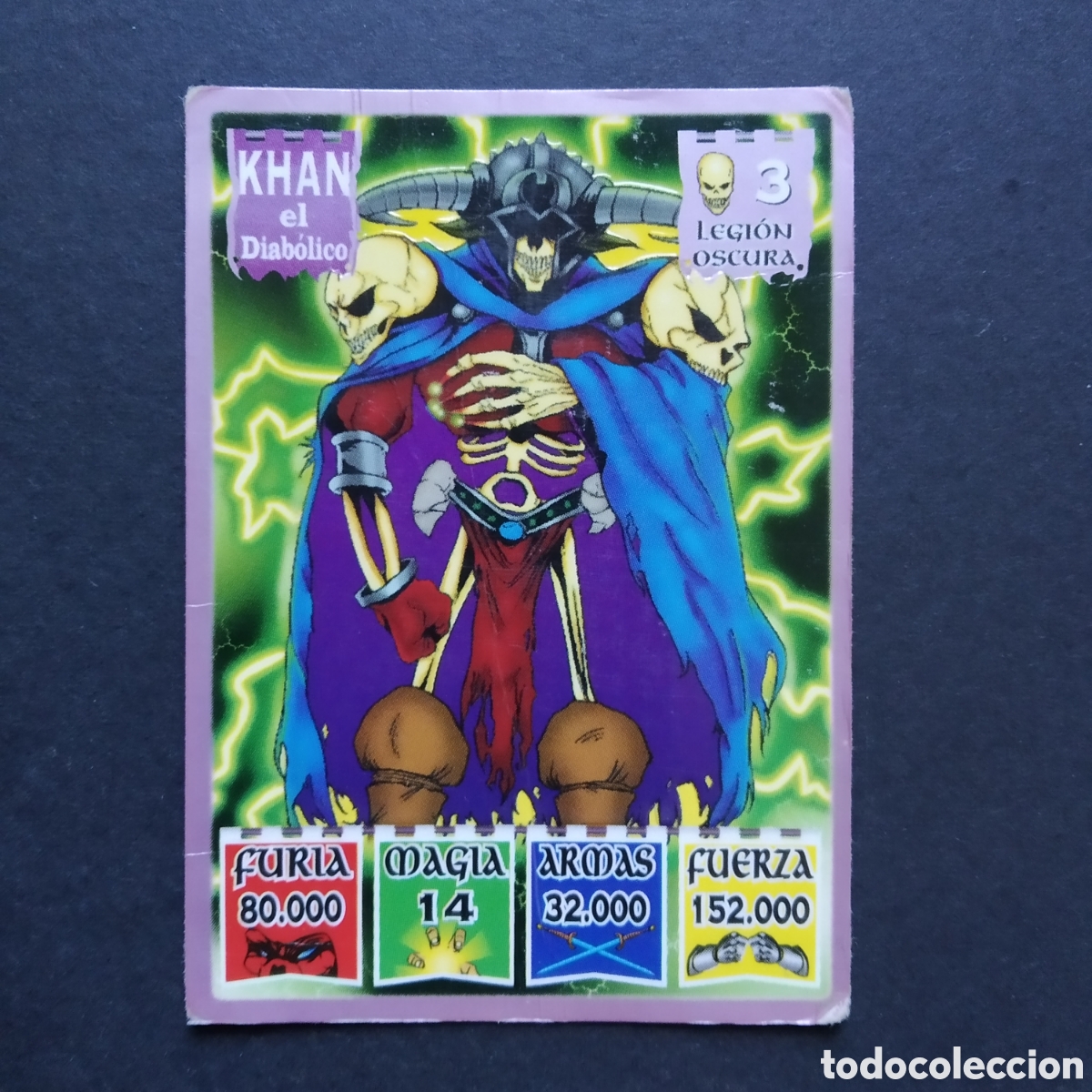 Coleccionismo Cromos antiguos: CROMO - N&ordm; 03 - KHAN EL DIAB&Oacute;LICO - LEGI&Oacute;N OSCURA - KAOS, THE LEGEND - BOLLYCAO