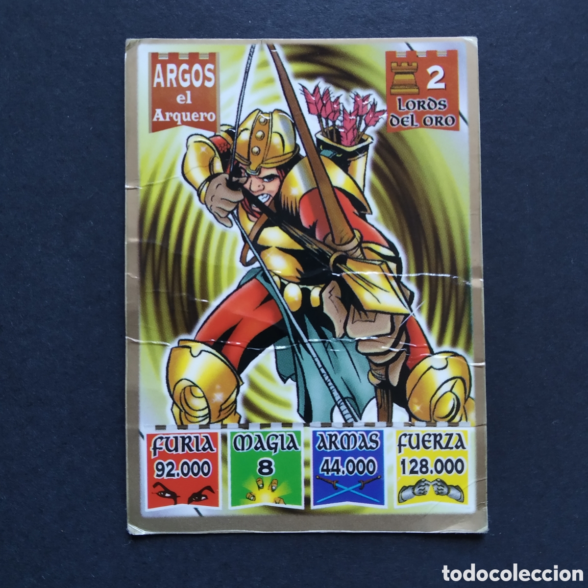 Coleccionismo Cromos antiguos: CROMO - N&ordm; 02 - ARGOS EL ARQUERO - LORDS DEL ORO - KAOS, THE LEGEND - BOLLYCAO