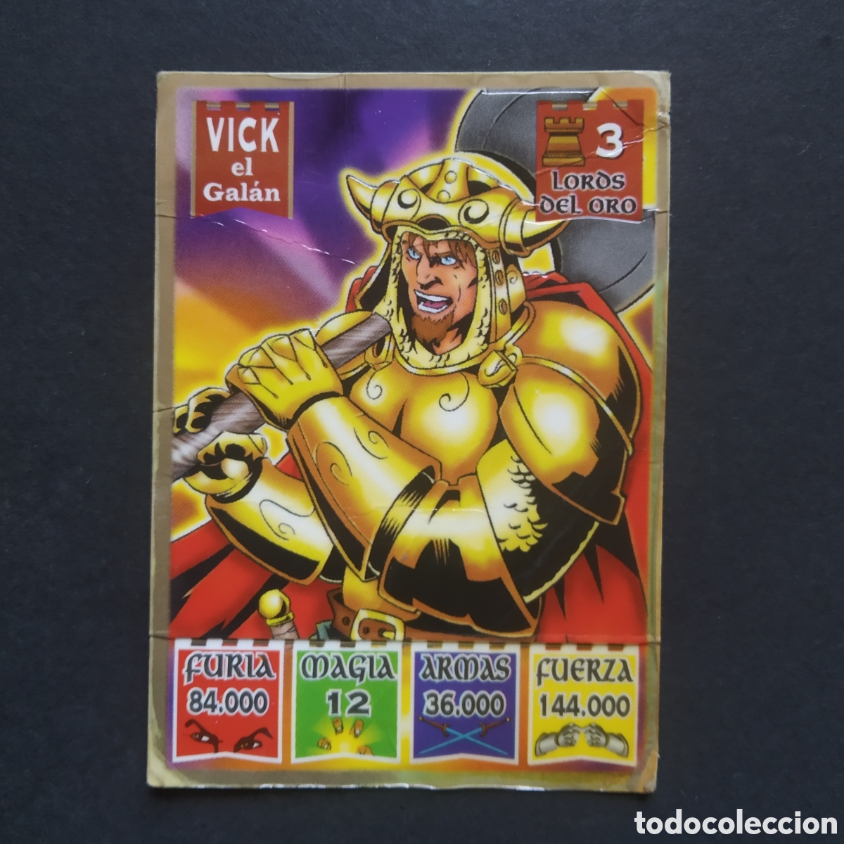 Coleccionismo Cromos antiguos: CROMO - N&ordm; 03 - VICK EL GAL&Aacute;N - LORDS DEL ORO - KAOS, THE LEGEND - BOLLYCAO