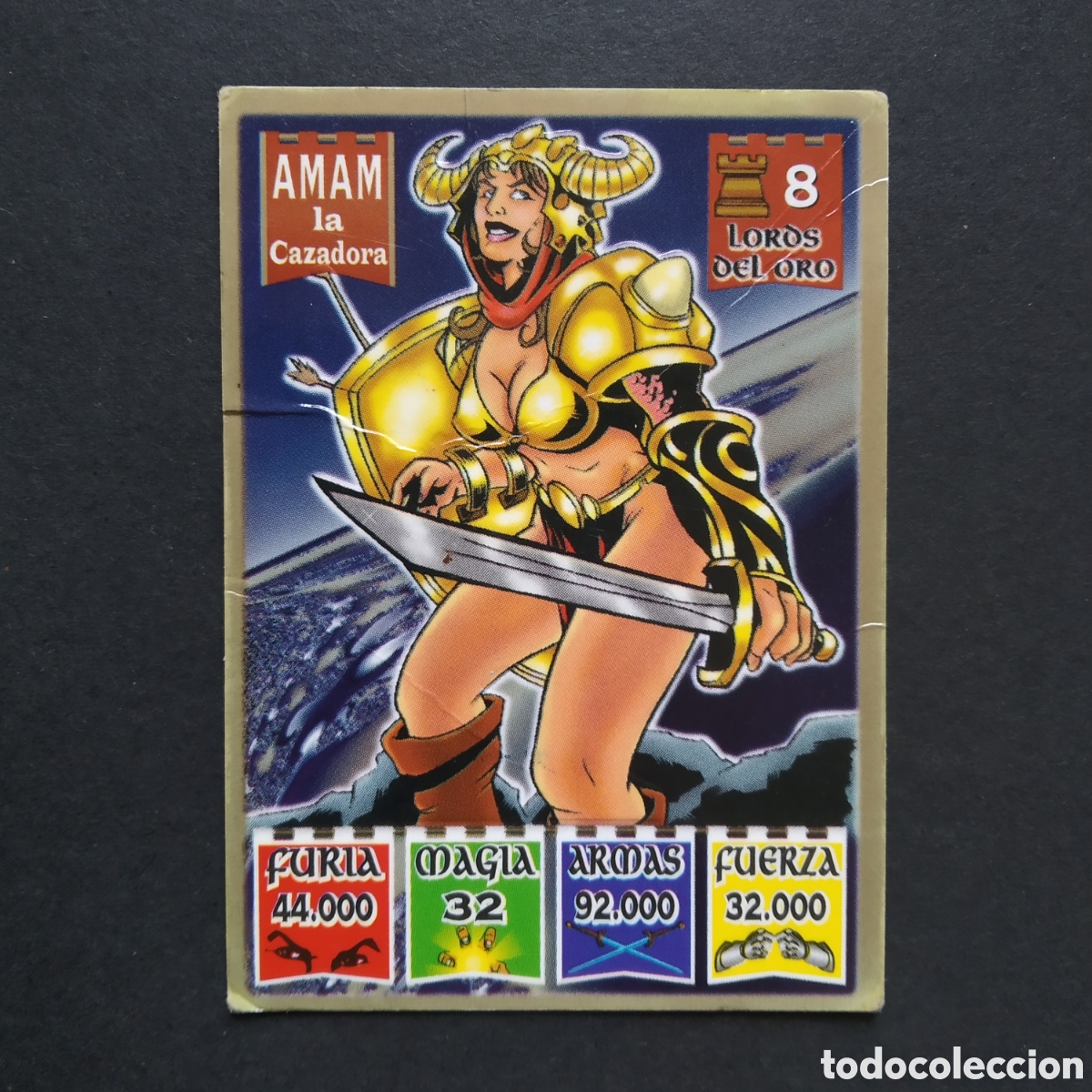 Coleccionismo Cromos antiguos: CROMO - N&ordm; 08 - AMAM LA CAZADORA - LORDS DEL ORO - KAOS, THE LEGEND - BOLLYCAO