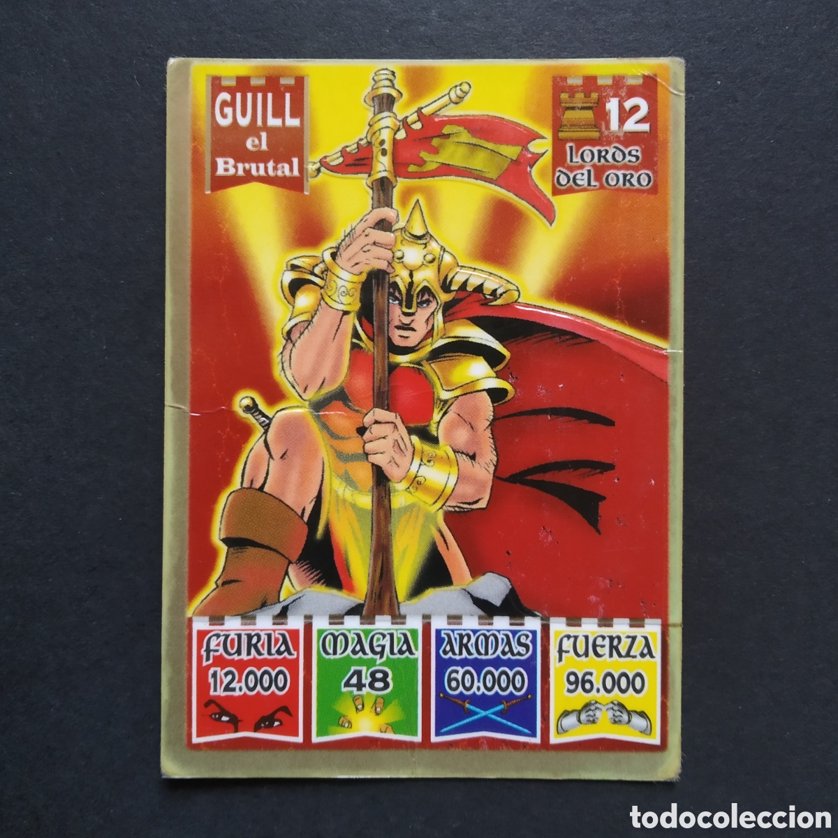 Coleccionismo Cromos antiguos: CROMO - N&ordm; 12 - GUILL EL BRUTAL - LORDS DEL ORO - KAOS, THE LEGEND - BOLLYCAO