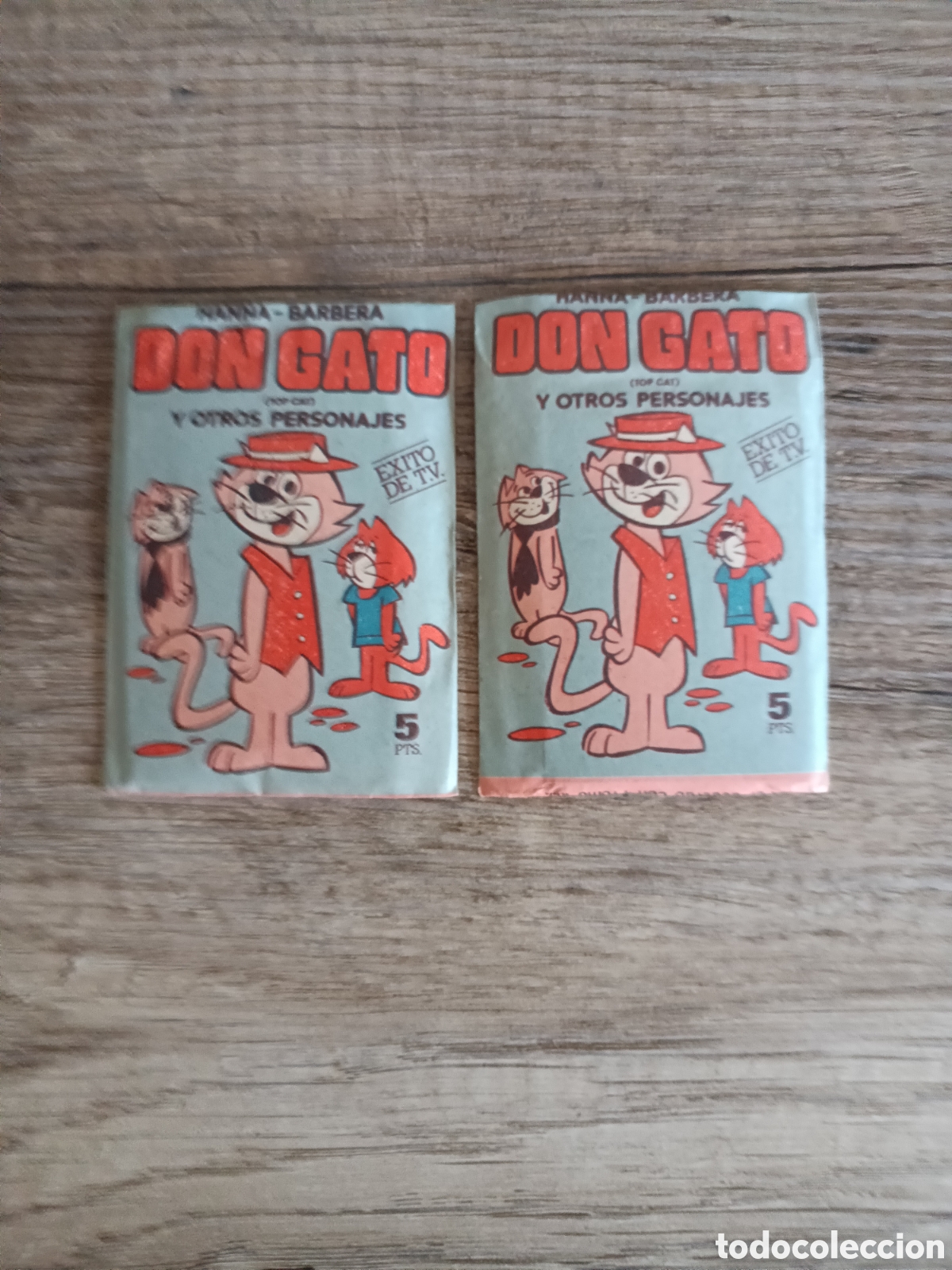 Coleccionismo Cromos antiguos: 2 sobres sin abrir DON GATO ed.Lisel 1975