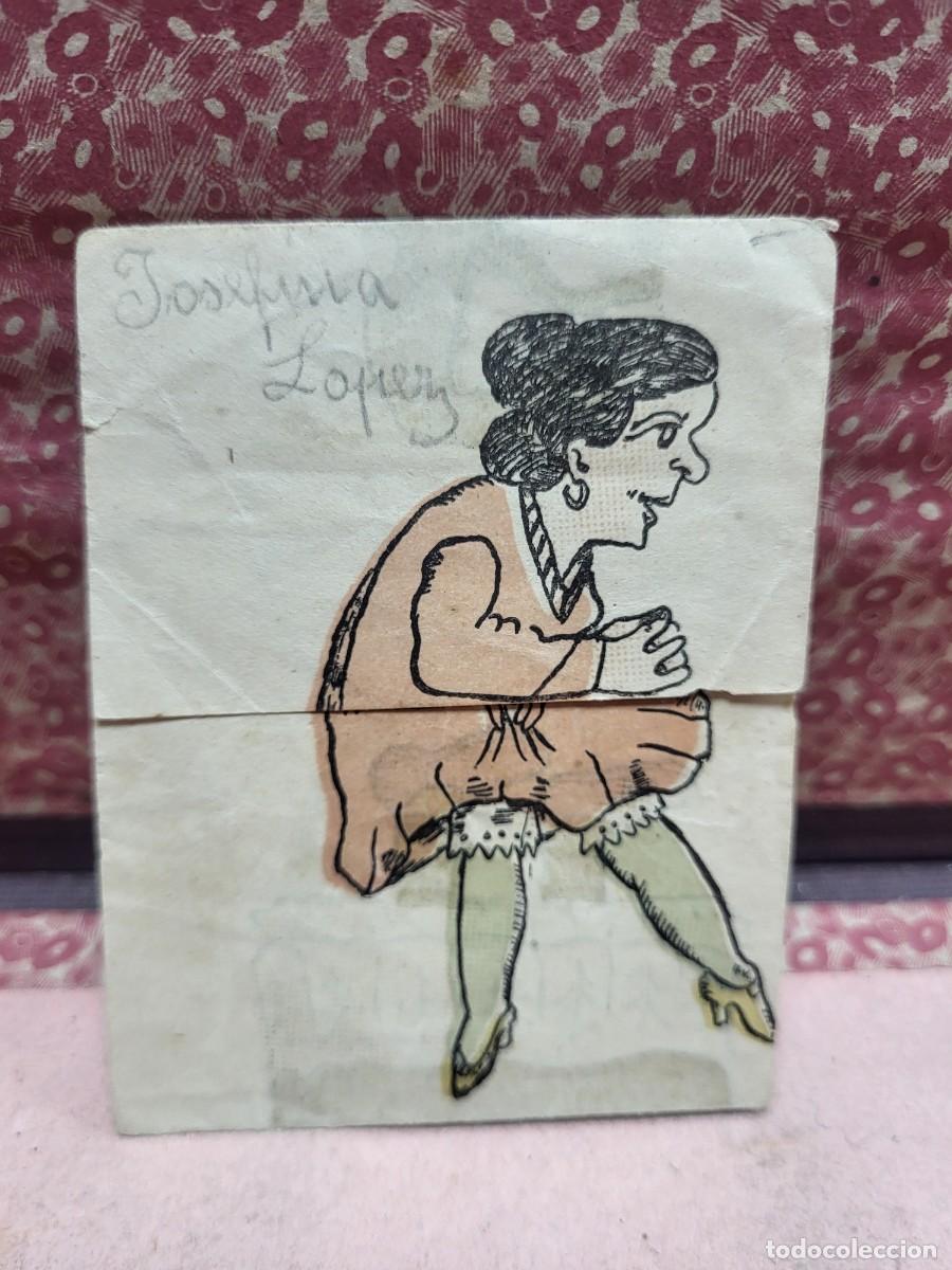 Coleccionismo Cromos antiguos: ANTIGUO CROMO TARJETA COMICA PUBLICIDAD GENEROS PUNTO CONFECCION LAYRET BARCELONA