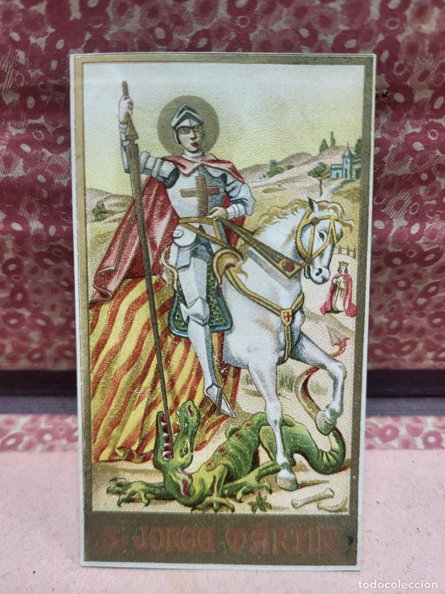 Collectable Antique Stickers: ANTIGUO CROMO SAN JORGE MARTIR PUBLICIDAD CHOCOLATES SULTANA VIUDA DE TRIGUEROS BARCELONA