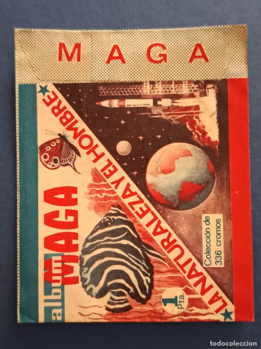 Collectable Antique Stickers: SOBRE DE CROMOS SIN ABRIR LA NATURALEZA Y EL HOMBRE MAGA