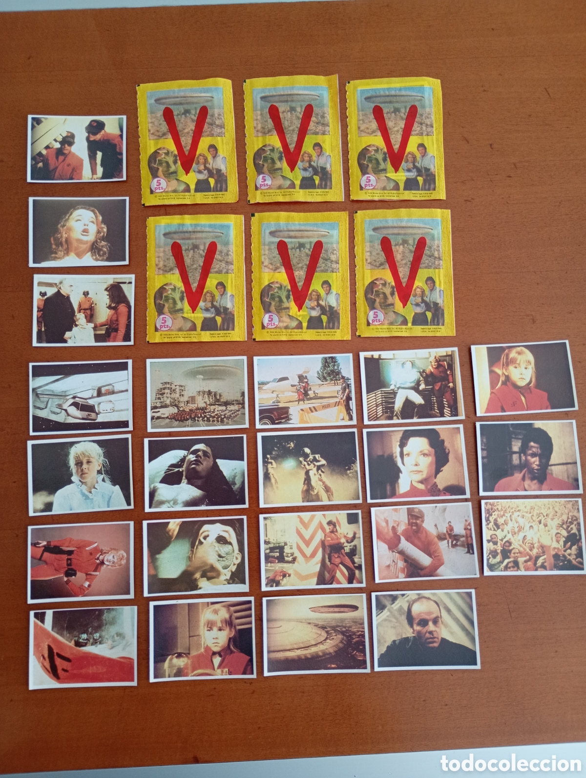 Coleccionismo Cromos antiguos: Lote de sobres de cromos de la serie V.Abiertos