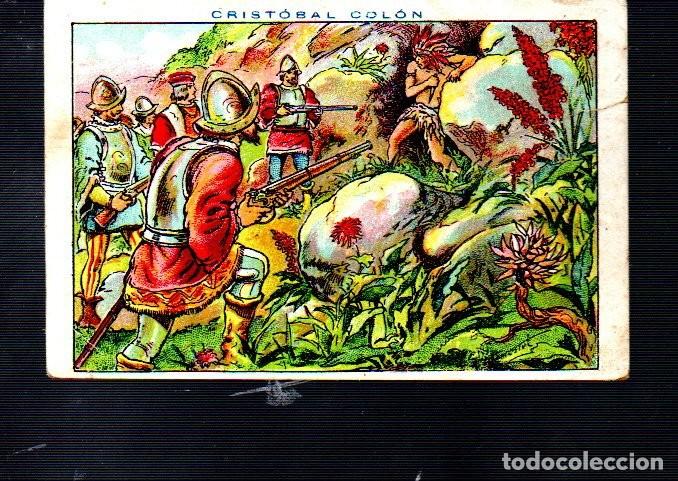 Coleccionismo Cromos antiguos: CROMO. CRISTOBAL COLON No.100 PUBLICIDAD CHOCOLATES JUNCOSA. BARCELONA (ESTUVO PEGADO&rdquo;