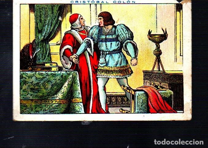 Coleccionismo Cromos antiguos: CROMO. CRISTOBAL COLON No.138 PUBLICIDAD CHOCOLATES JUNCOSA. BARCELONA (ESTUVO PEGADO&rdquo;