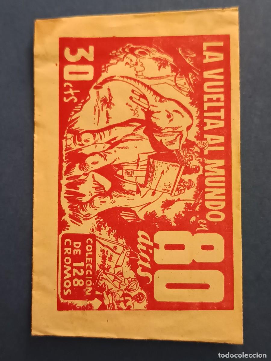 Collectable Antique Stickers: SOBRE DE CROMOS SIN ABRIR LA VUELTA AL MUNDO EN 80 DIAS HISPANO AMERICANA