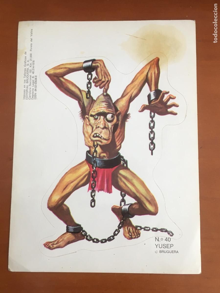 Coleccionismo Cromos antiguos: yusep n&ordm; 40 MONSTRUOS Y SUPERHOMBRES BRUGUERA CROMO ADHESIVO ORIGINAL 1976 nunca pegado