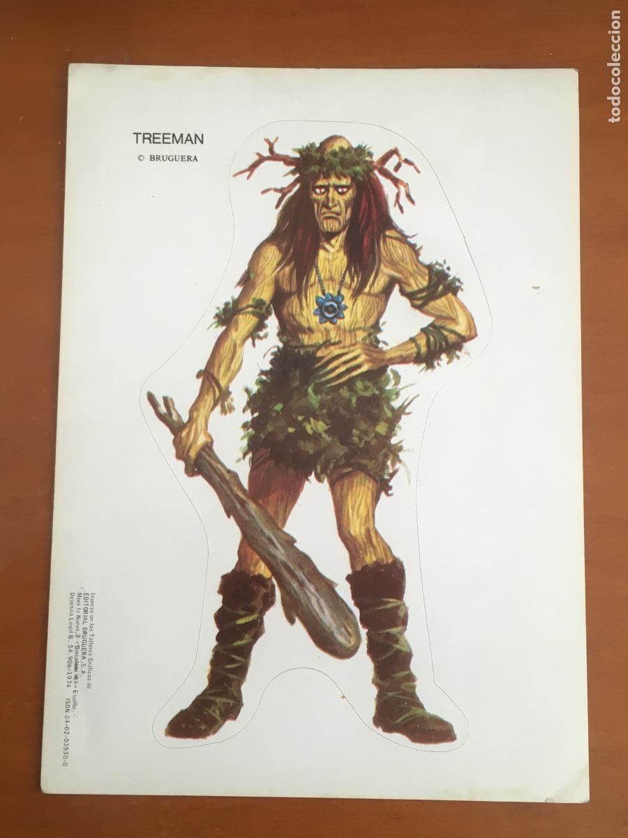 Coleccionismo Cromos antiguos: Treeman MONSTRUOS Y SUPERHOMBRES BRUGUERA CROMO ADHESIVO ORIGINAL 1974 nunca pegado