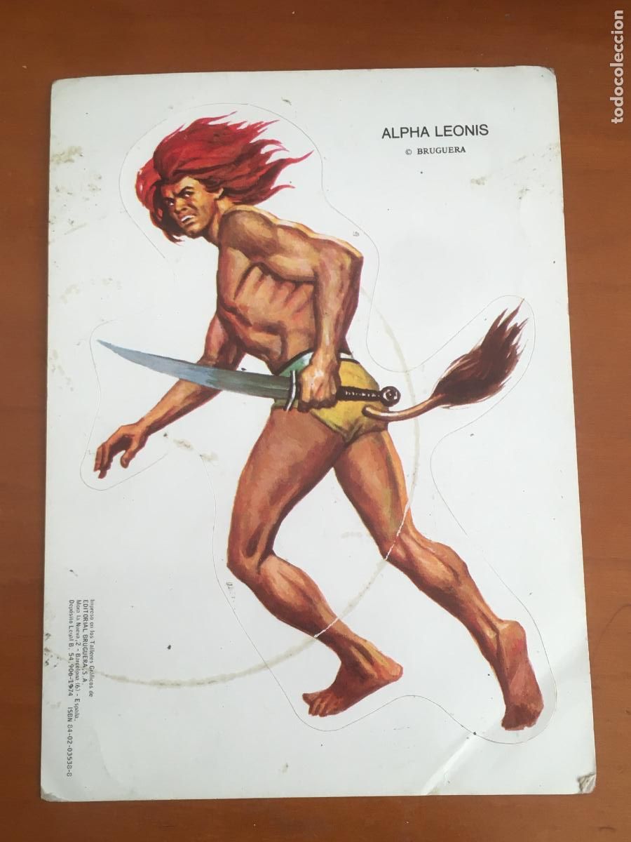 Coleccionismo Cromos antiguos: alpha leonis MONSTRUOS Y SUPERHOMBRES BRUGUERA CROMO ADHESIVO ORIGINAL 1974 nunca pegado