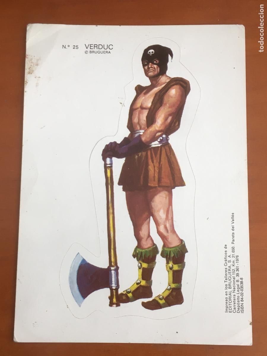 Coleccionismo Cromos antiguos: verduc n&ordm; 25 MONSTRUOS Y SUPERHOMBRES BRUGUERA CROMO ADHESIVO ORIGINAL 1976 nunca pegado