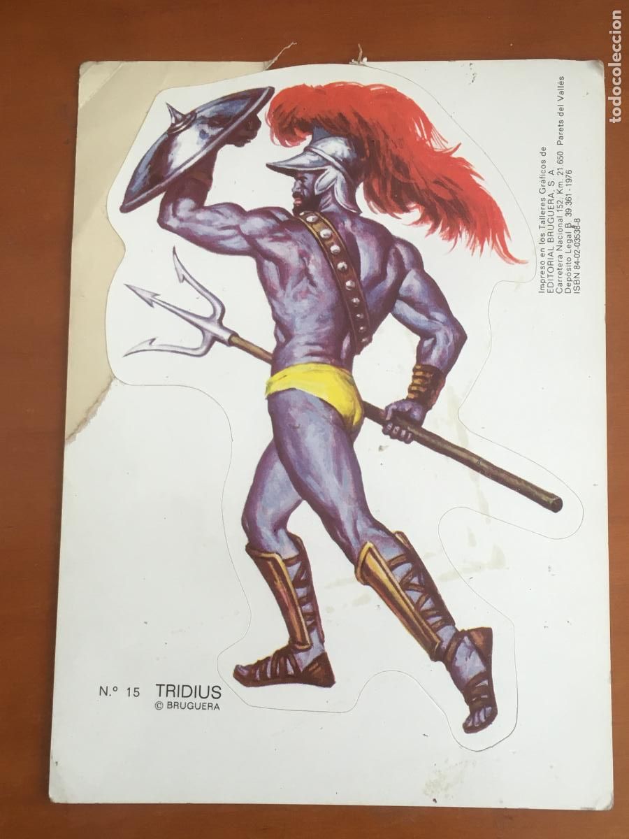 Coleccionismo Cromos antiguos: tridius n&ordm; 15 MONSTRUOS Y SUPERHOMBRES BRUGUERA CROMO ADHESIVO ORIGINAL 1976 nunca pegado