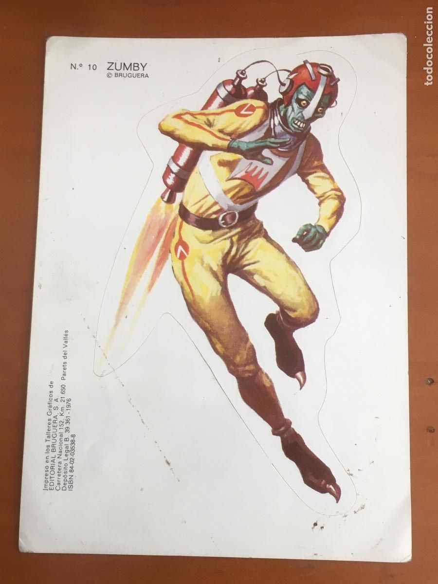 Coleccionismo Cromos antiguos: zumby n&ordm; 10 MONSTRUOS Y SUPERHOMBRES BRUGUERA CROMO ADHESIVO ORIGINAL 1976 nunca pegado