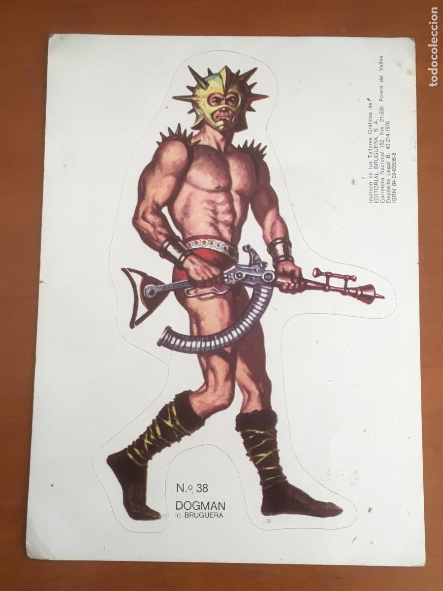 Coleccionismo Cromos antiguos: dogman n&ordm; 38 MONSTRUOS Y SUPERHOMBRES BRUGUERA CROMO ADHESIVO ORIGINAL 1976 nunca pegado