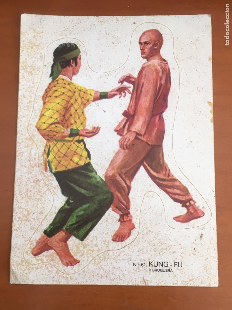 Coleccionismo Cromos antiguos: kung fu n&ordm; 61 MONSTRUOS Y SUPERHOMBRES BRUGUERA CROMO ADHESIVO ORIGINAL 1976 nunca pegado