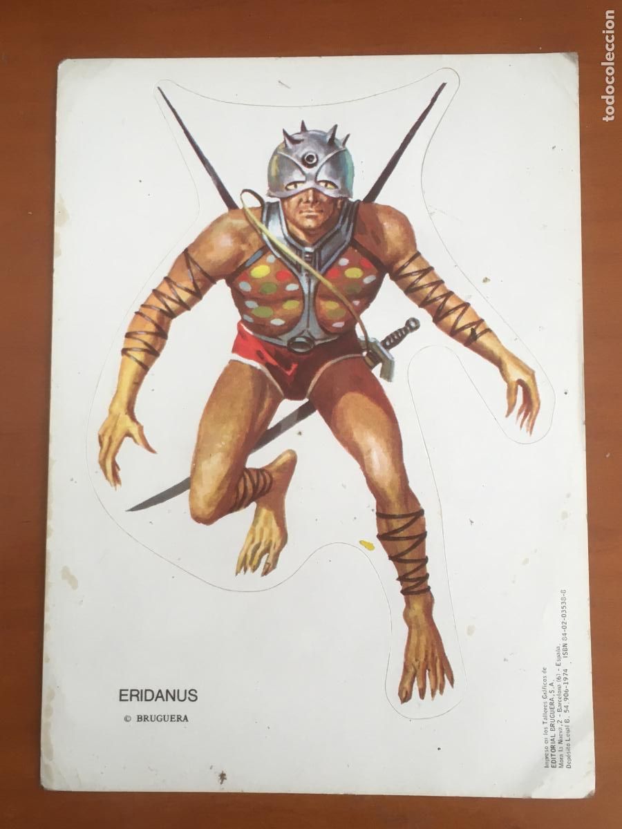 Coleccionismo Cromos antiguos: eridanus MONSTRUOS Y SUPERHOMBRES BRUGUERA CROMO ADHESIVO ORIGINAL 1974 nunca pegado