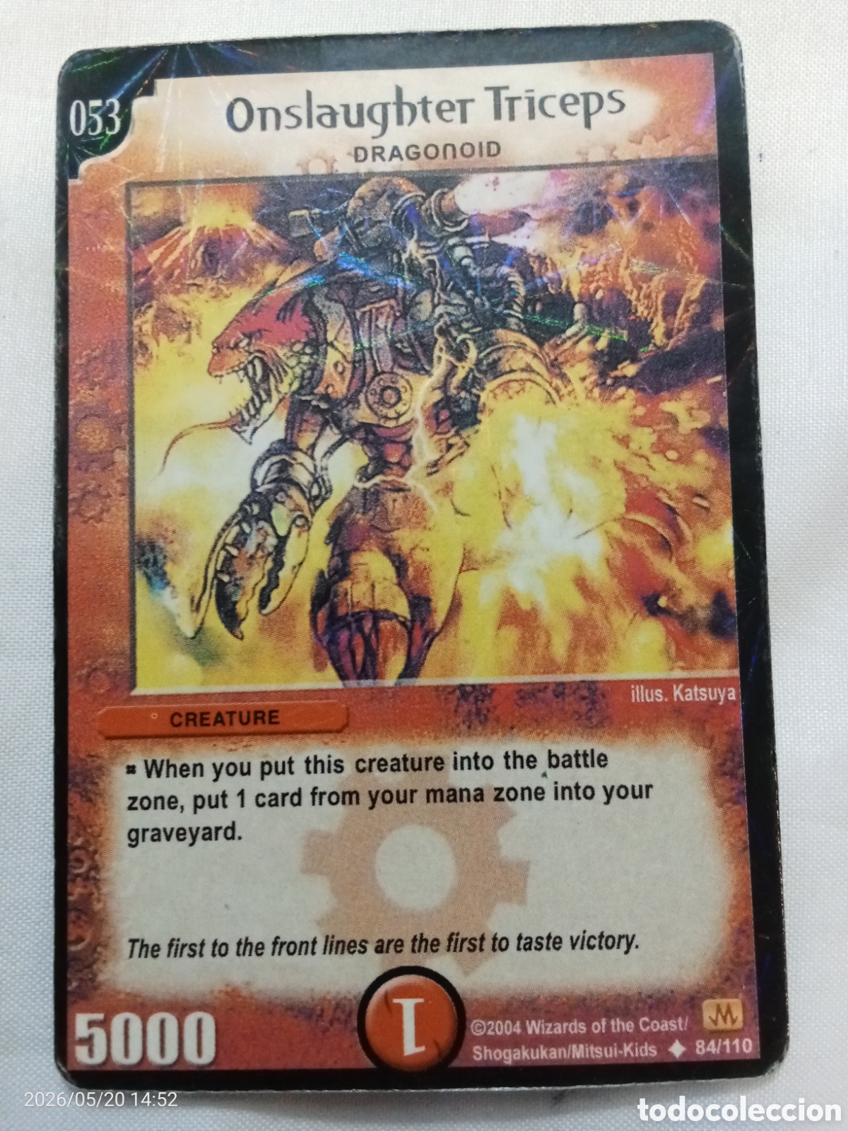 Coleccionismo Cromos antiguos: Carta cromos onslaught triceps