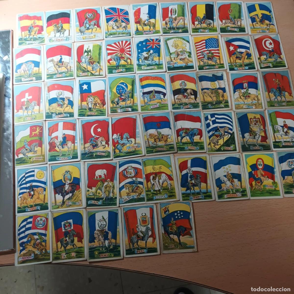 Coleccionismo Cromos antiguos: Cromos colecci&oacute;n, Caballer&iacute;a y Banderas nacionales Completa