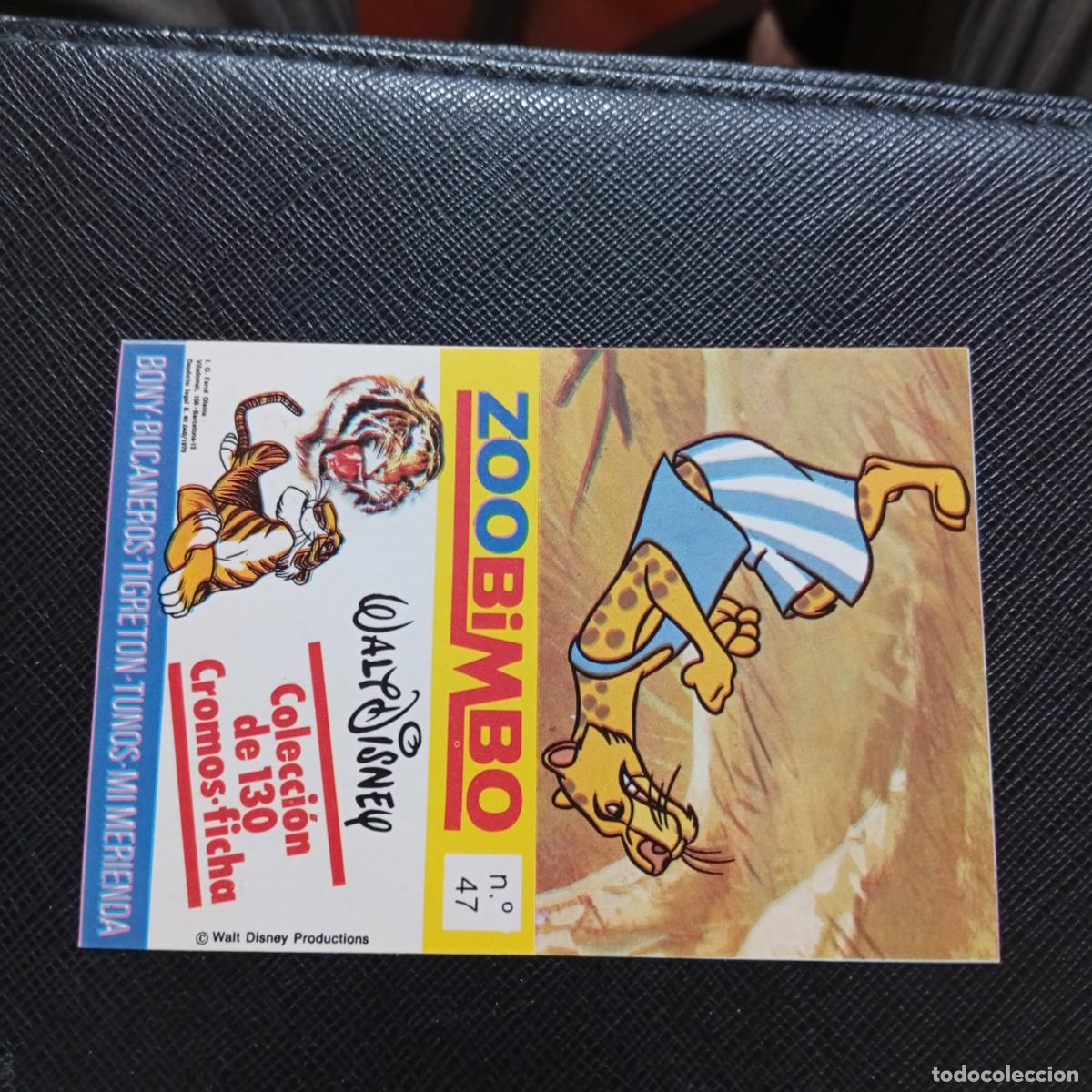 Coleccionismo Cromos antiguos: ZOOBIMBO WALT DISNEY CROMO BONY TIGRETON BUCANEROS 1978 CROMO - SIN PEGAR - 47 GUEPARDO