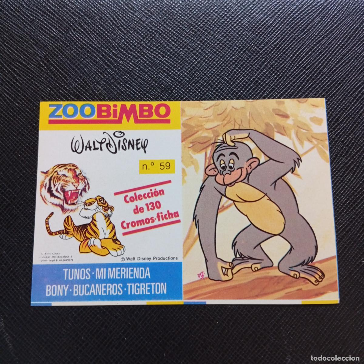 Coleccionismo Cromos antiguos: ZOOBIMBO WALT DISNEY CROMO BONY TIGRETON BUCANEROS 1978 CROMO - SIN PEGAR - CHIMPANCE 59