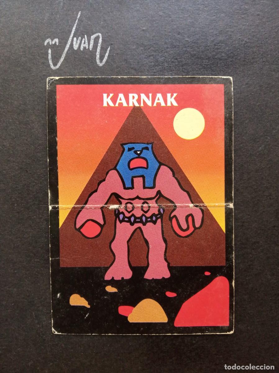 Coleccionismo Cromos antiguos: N&ordm; 15 KARNAK MONSTER IN MY POCKET &reg; MATCHBOX CROMO HISTORIA GIOCHI PREZIOSI 1990